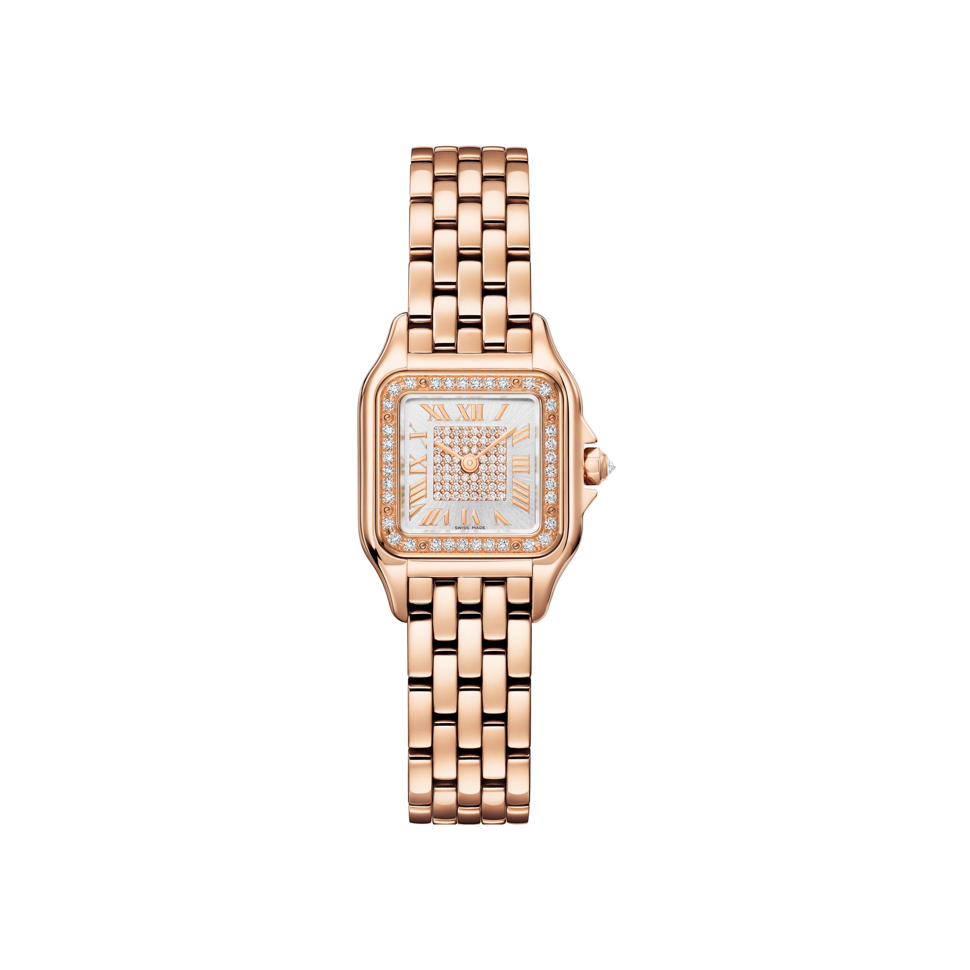 Montre Panthère de Cartier Petit modèle, quartz, or rose, diamants