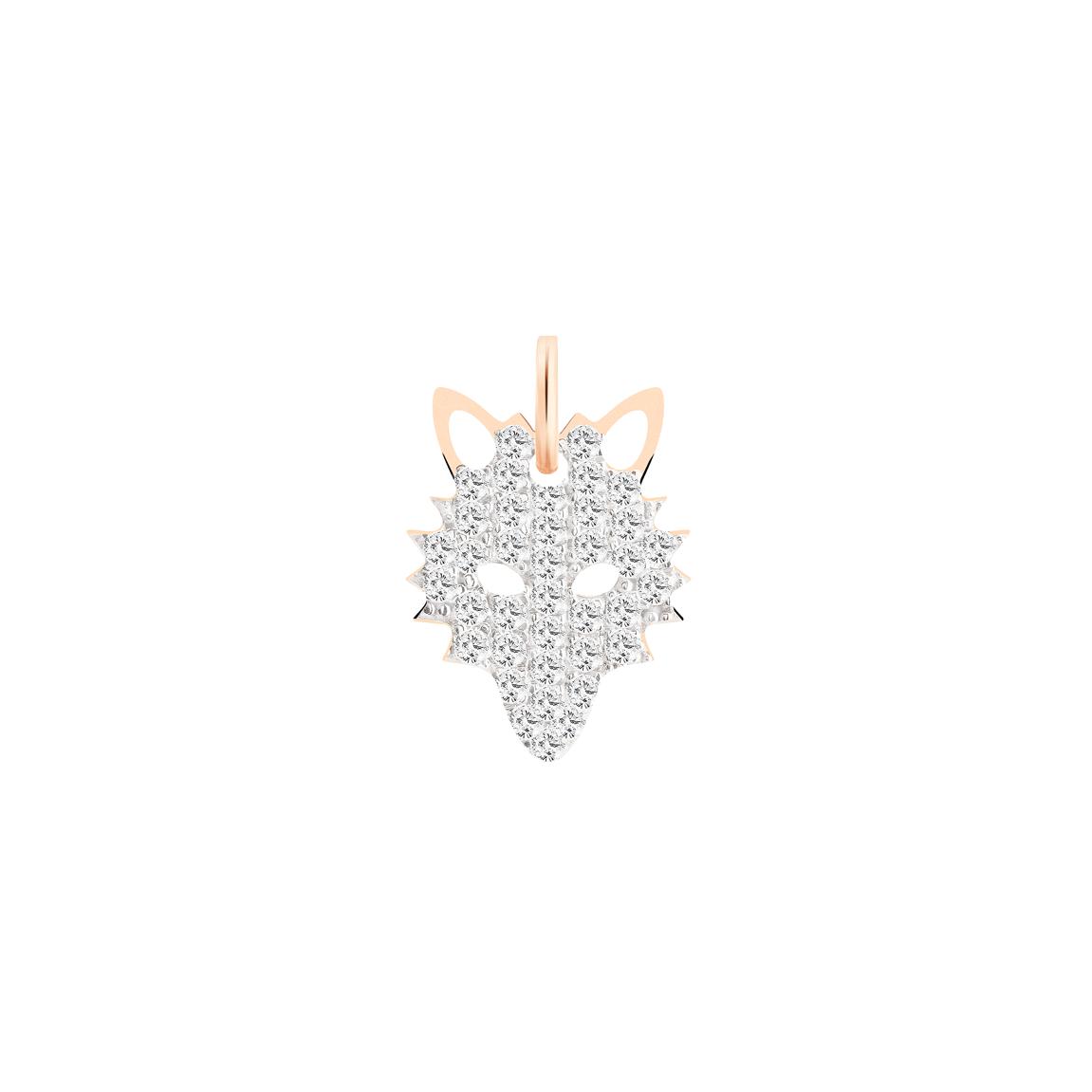 Pendentif Ginette NY CHARMS en or rose et diamant