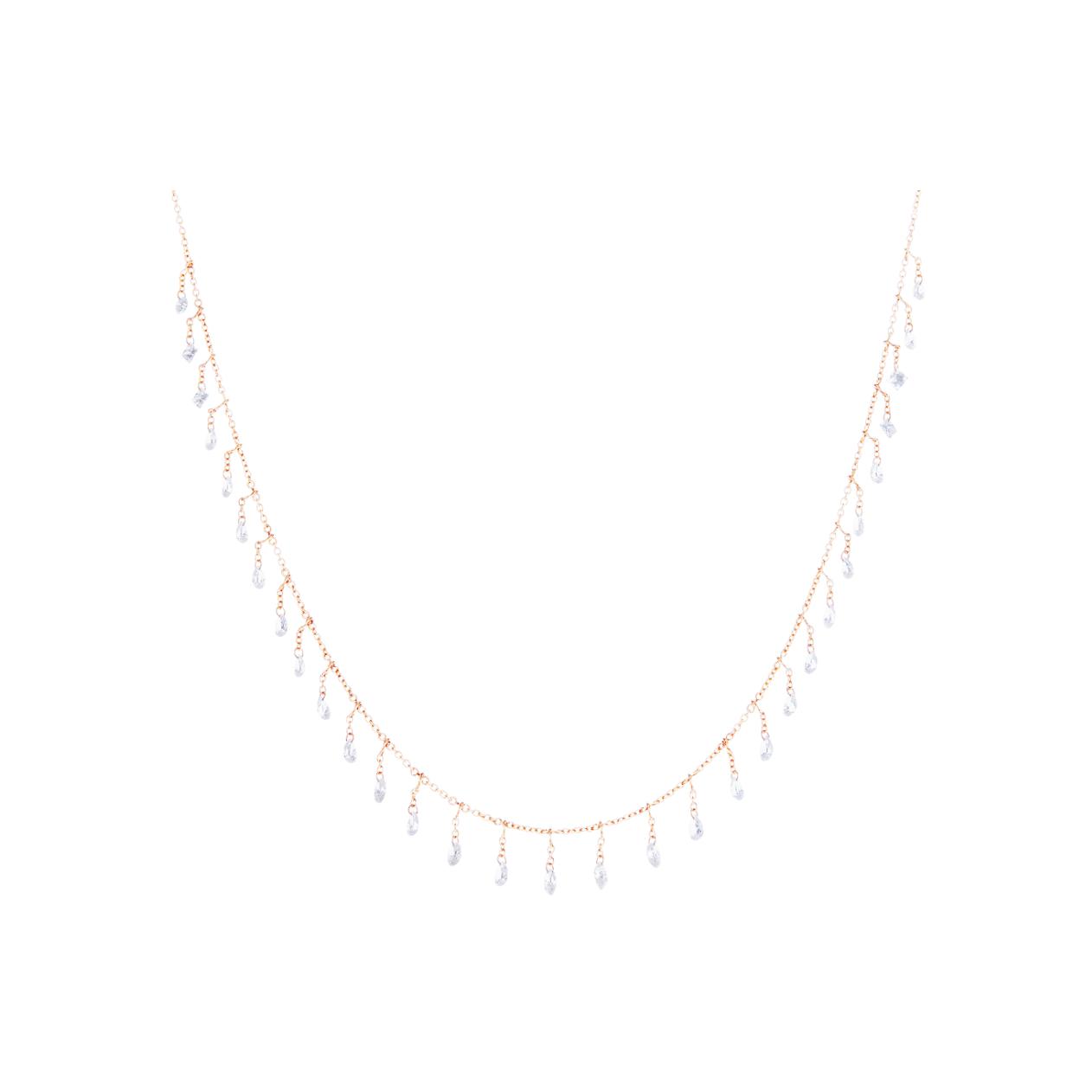 Collier Raynal Goutte de Rosée en or jaune et diamants