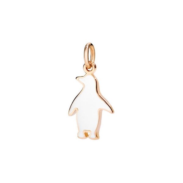 Pendentif DoDo Pingouin en Or rose et émail