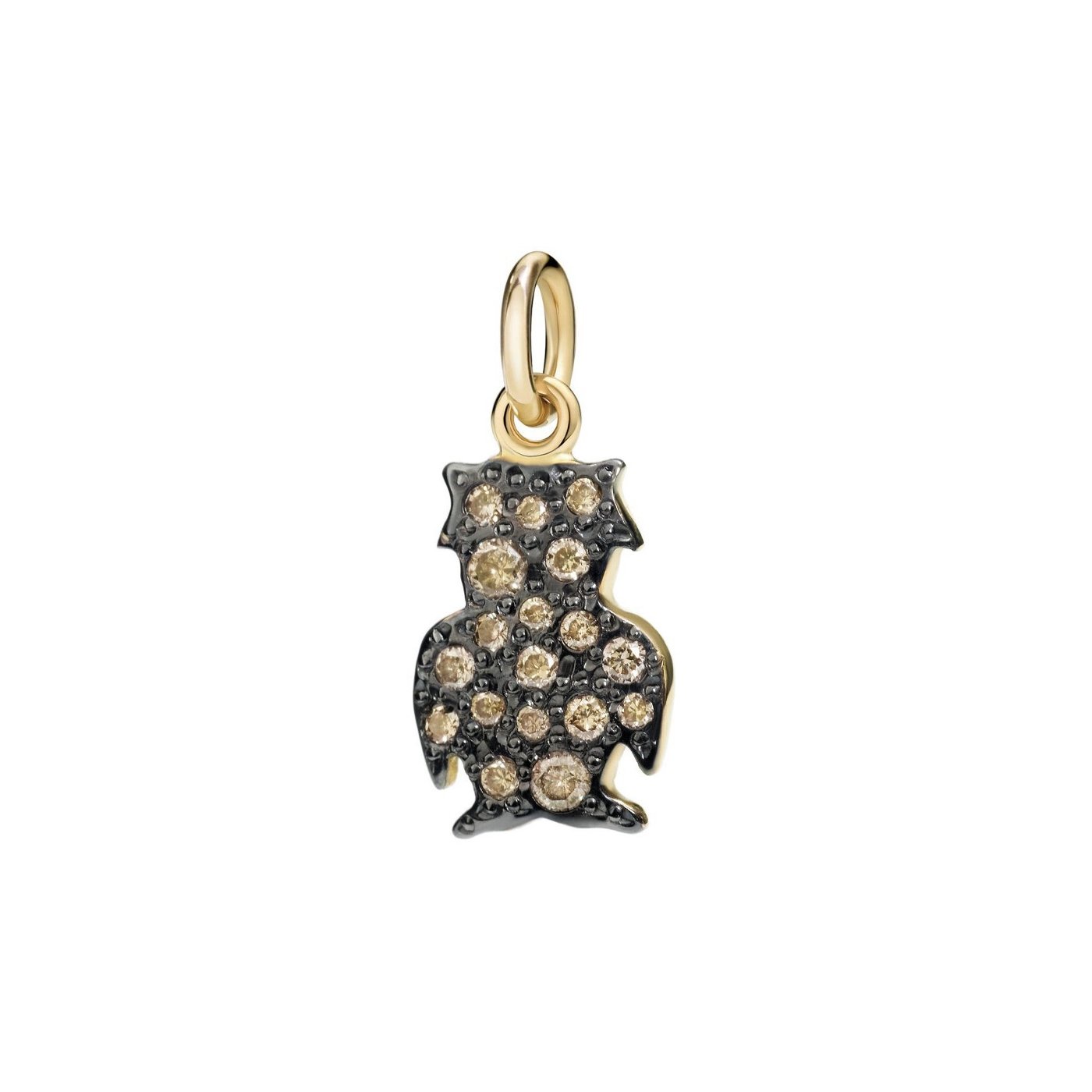 Pendentif DoDo Hibou en or jaune et diamant