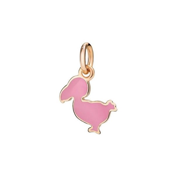 Pendentif DoDo Junior en Or rose et émail rose