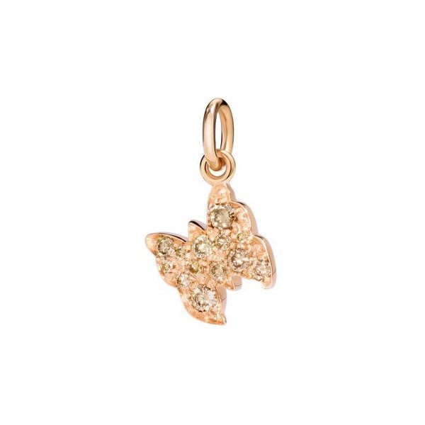 Pendentif DoDo Papillon en Or rose et Diamant