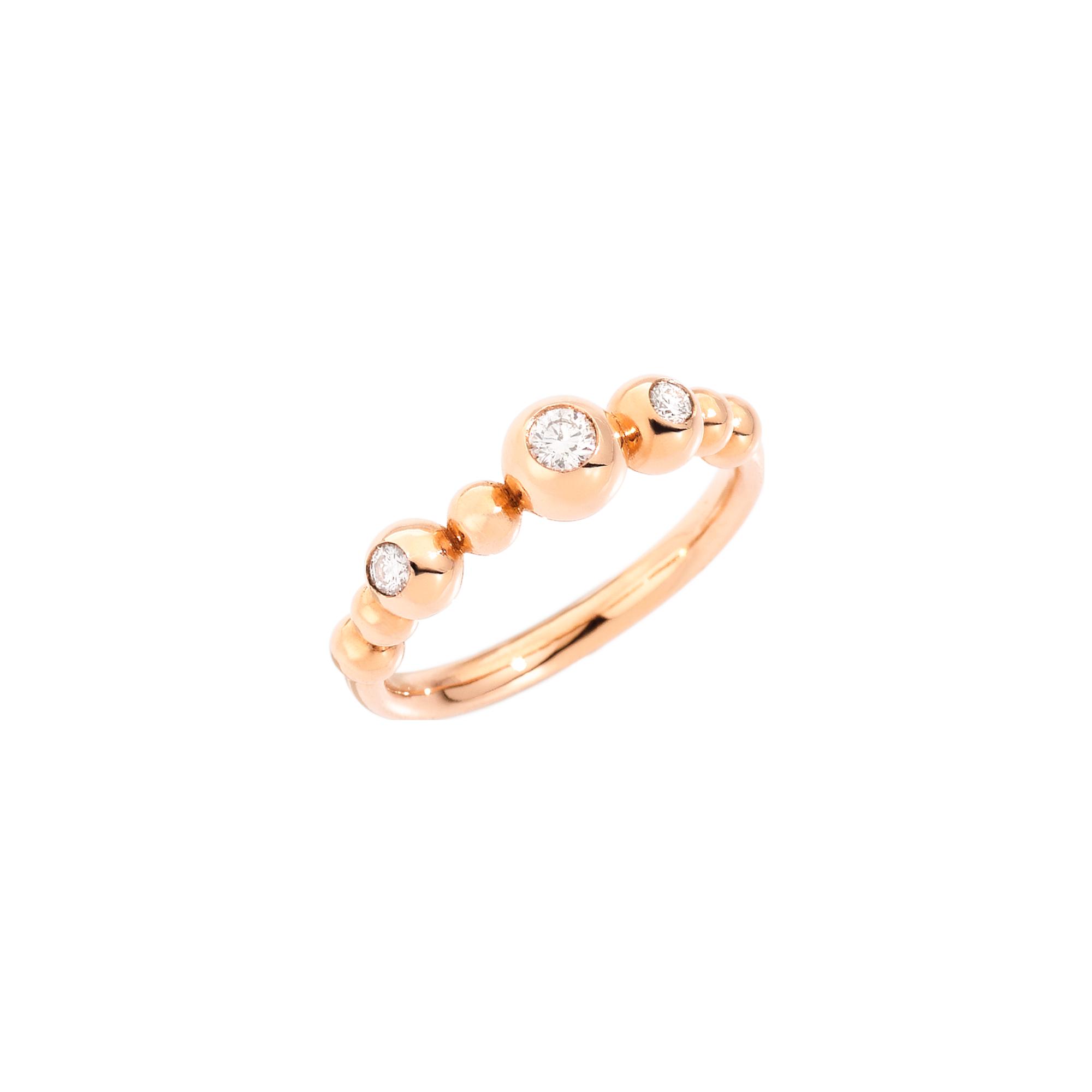 Bague DoDo Bollicine en or rose et diamants