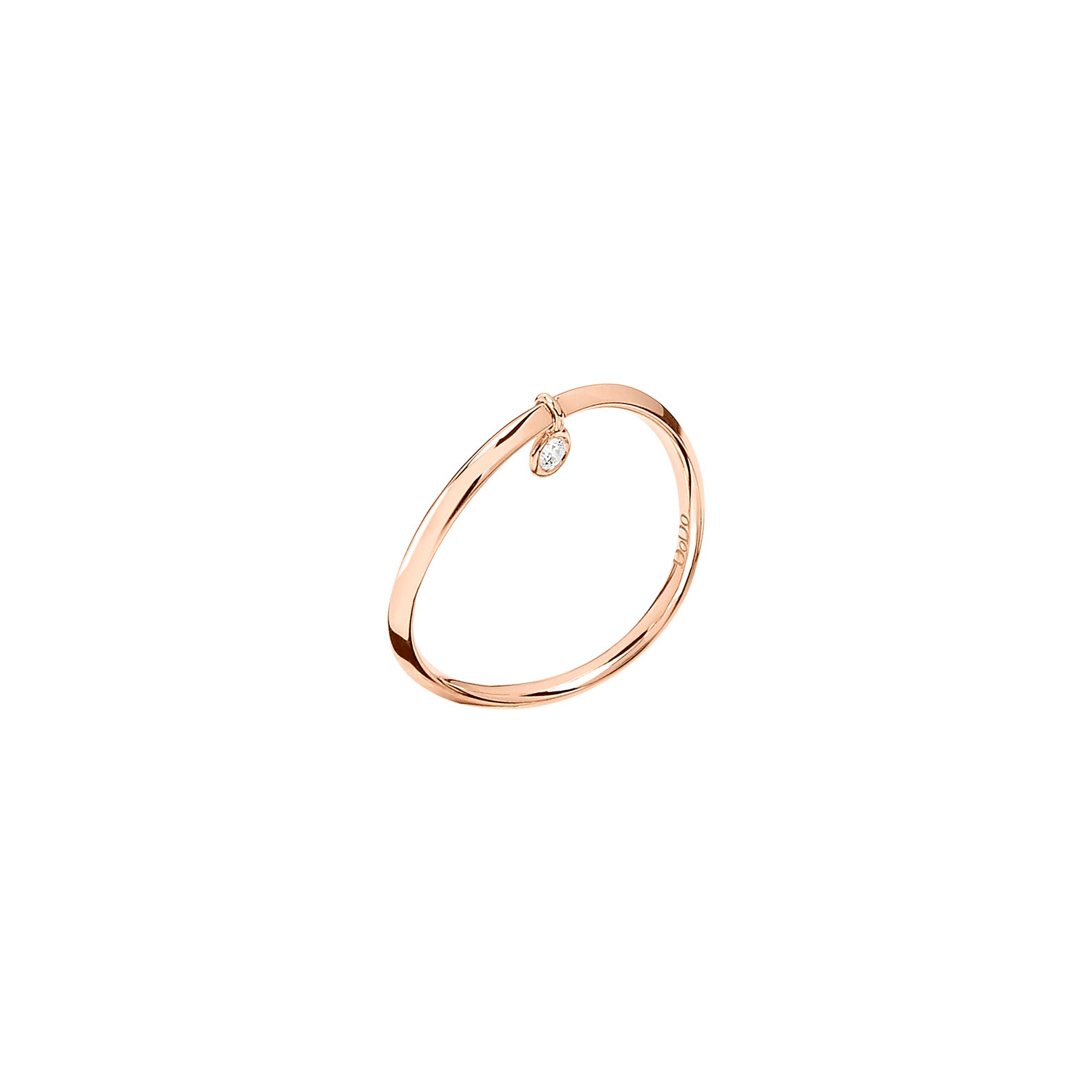 Bague Dodo Essentials en or rose et diamant