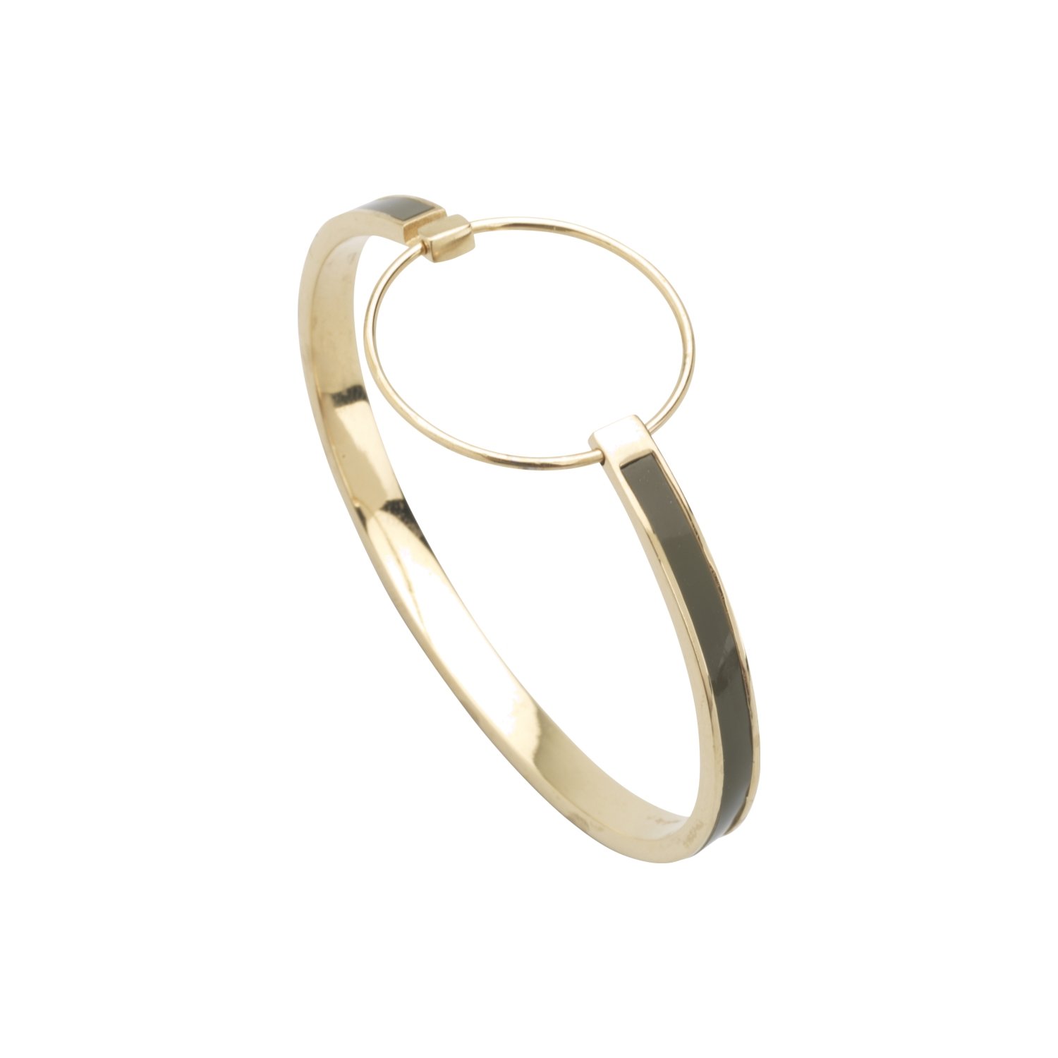 Achat Bracelet jonc Flowers For Zoé Danseur Vernis kaki TU en cuir et