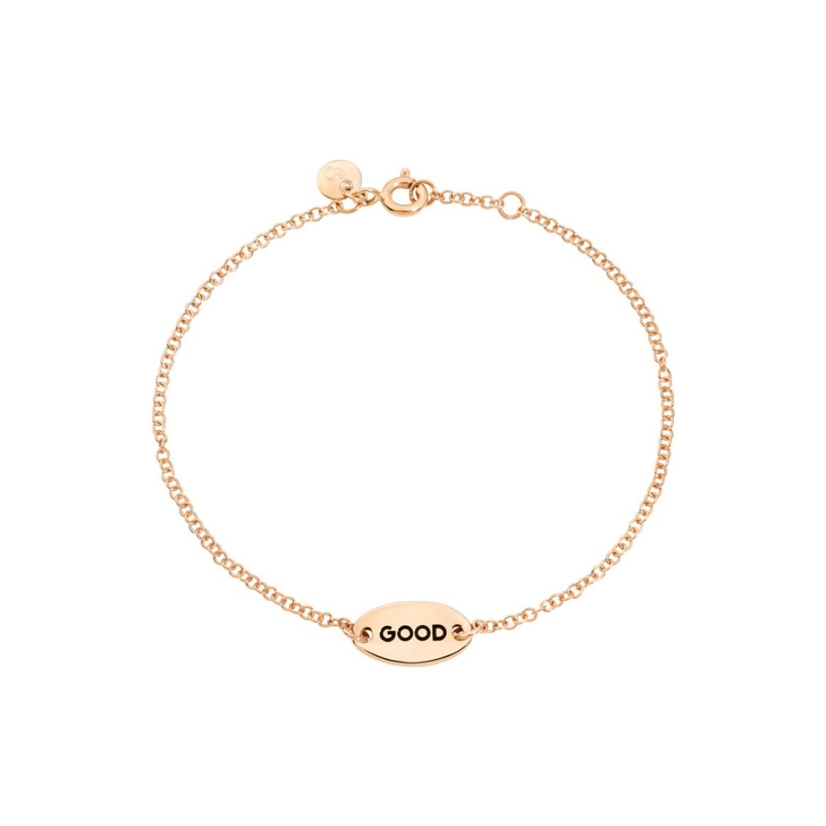 Bracelet Dodo Good/Bad en or rose, 16cm