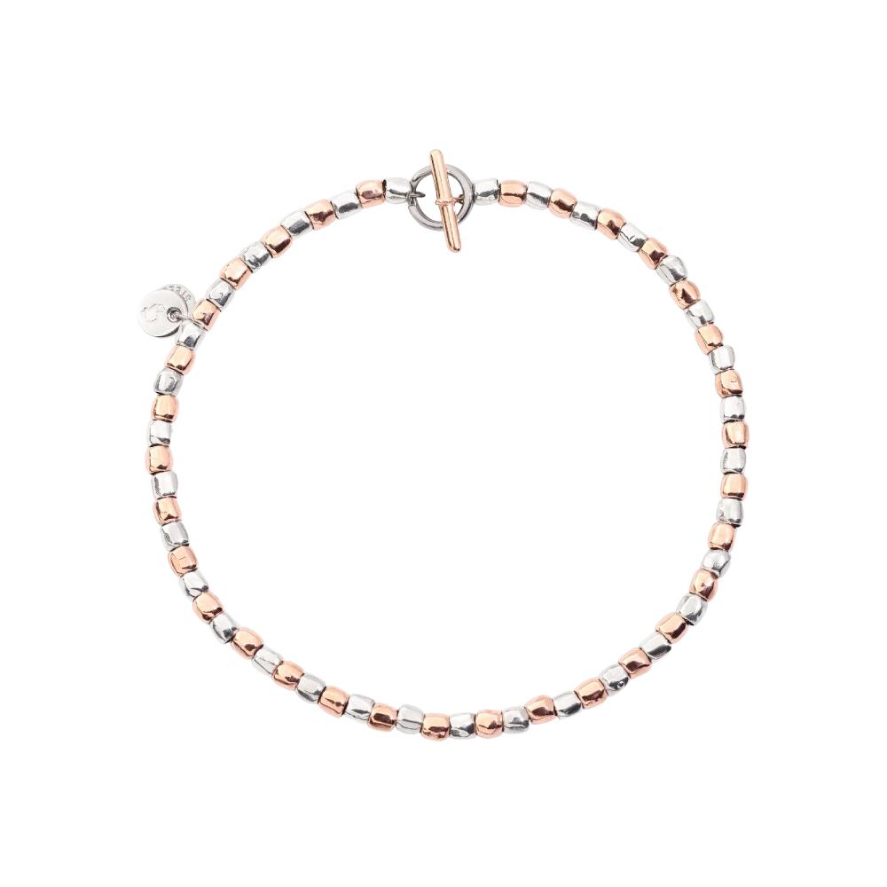 Bracelet DoDo Granelli En Argent Et Or Rose - Argent 925/1000ème/Or Rose 375/1000ème - Rose