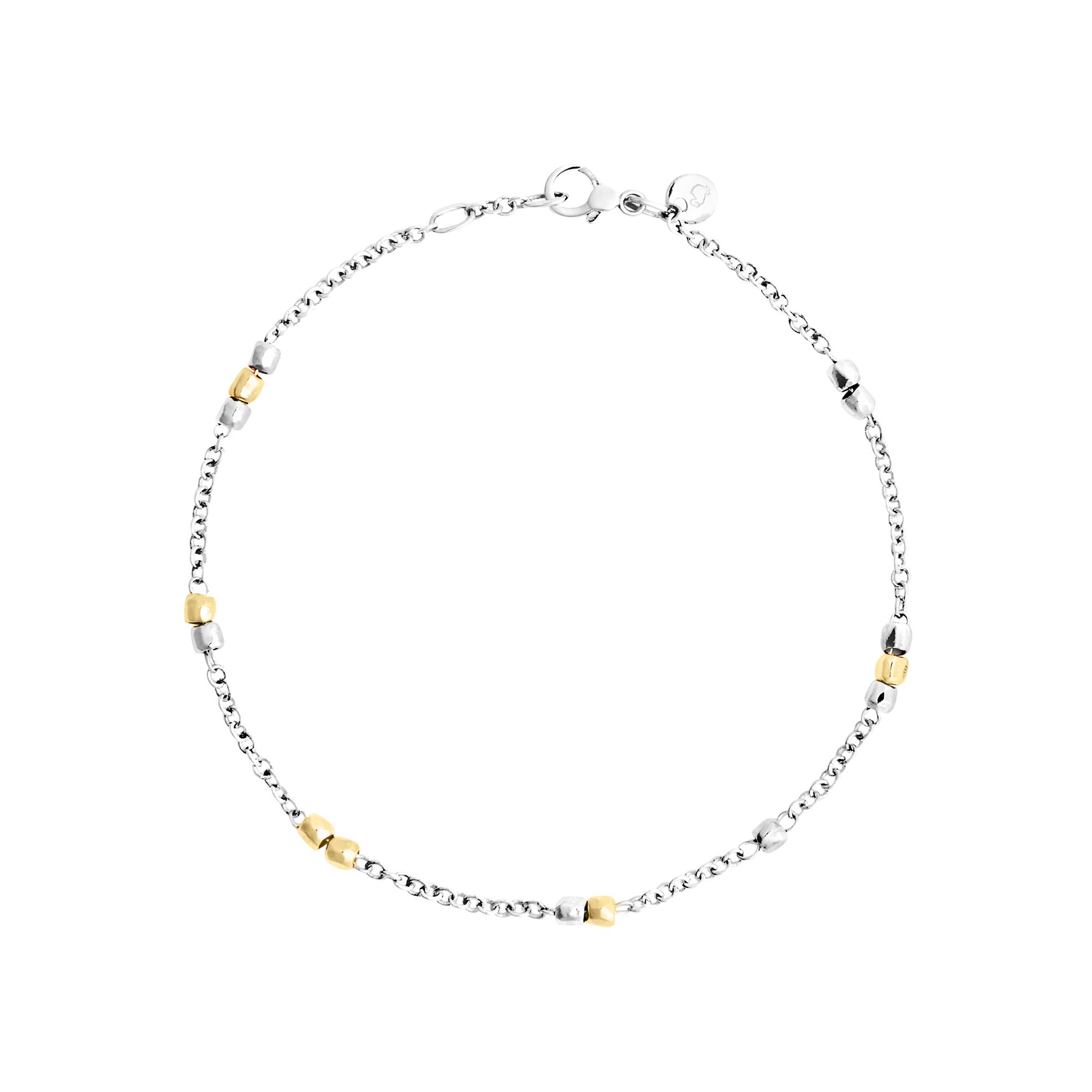 Bracelet DoDo Granelli En Argent Et Or Jaune - Argent 925/1000ème/Or Jaune 750/1000ème - Jaune