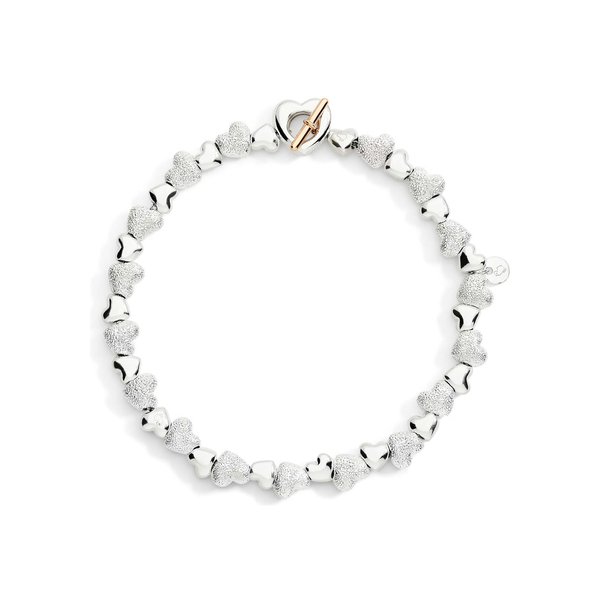 Bracelet cœur Dodo en argent et or rose