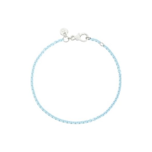 Bracelet Dodo Everyday en argent laqué bleu pastel, 17cm