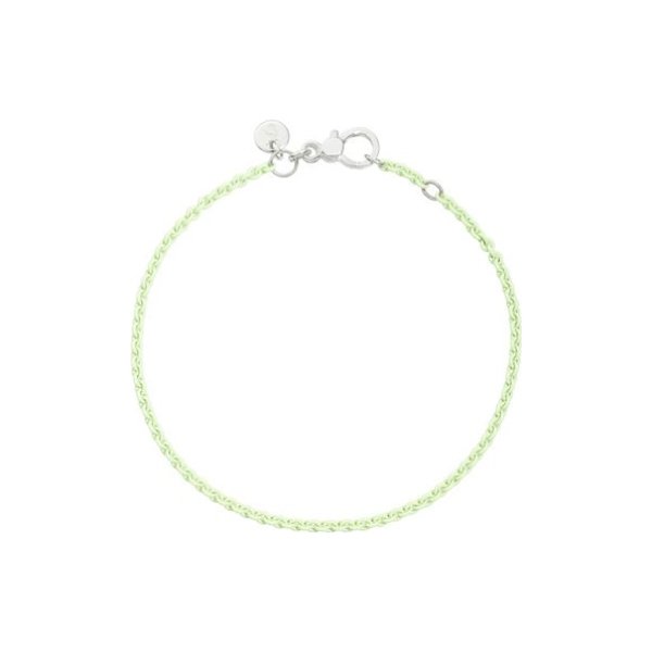 Bracelet Dodo Everyday en argent laqué vert pastel, 17cm