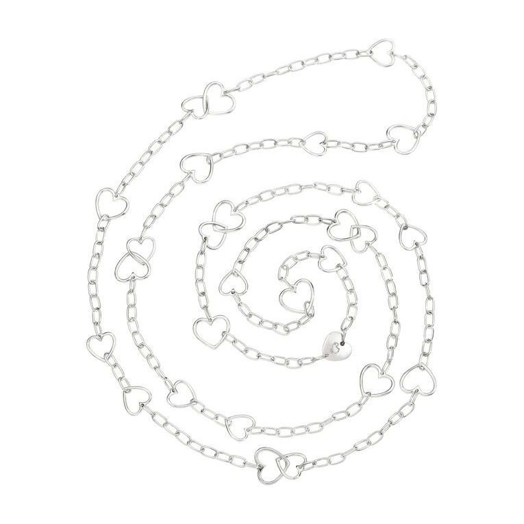 Collier DoDo Coeur en Argent longueur 100cm