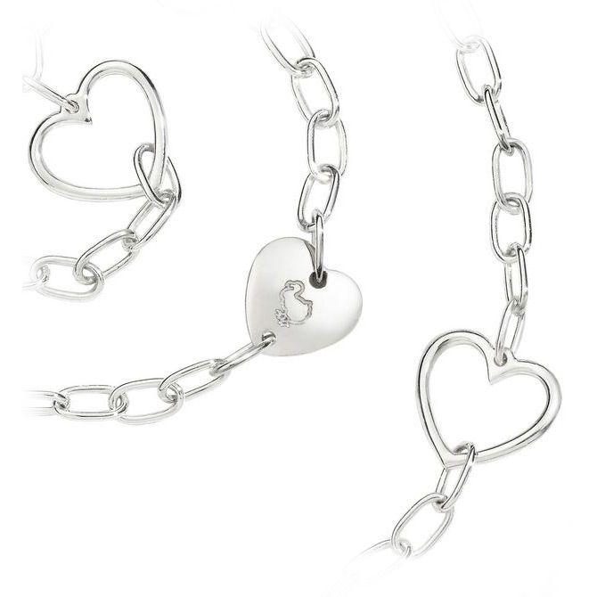 Collier DoDo Coeur en Argent longueur 100cm