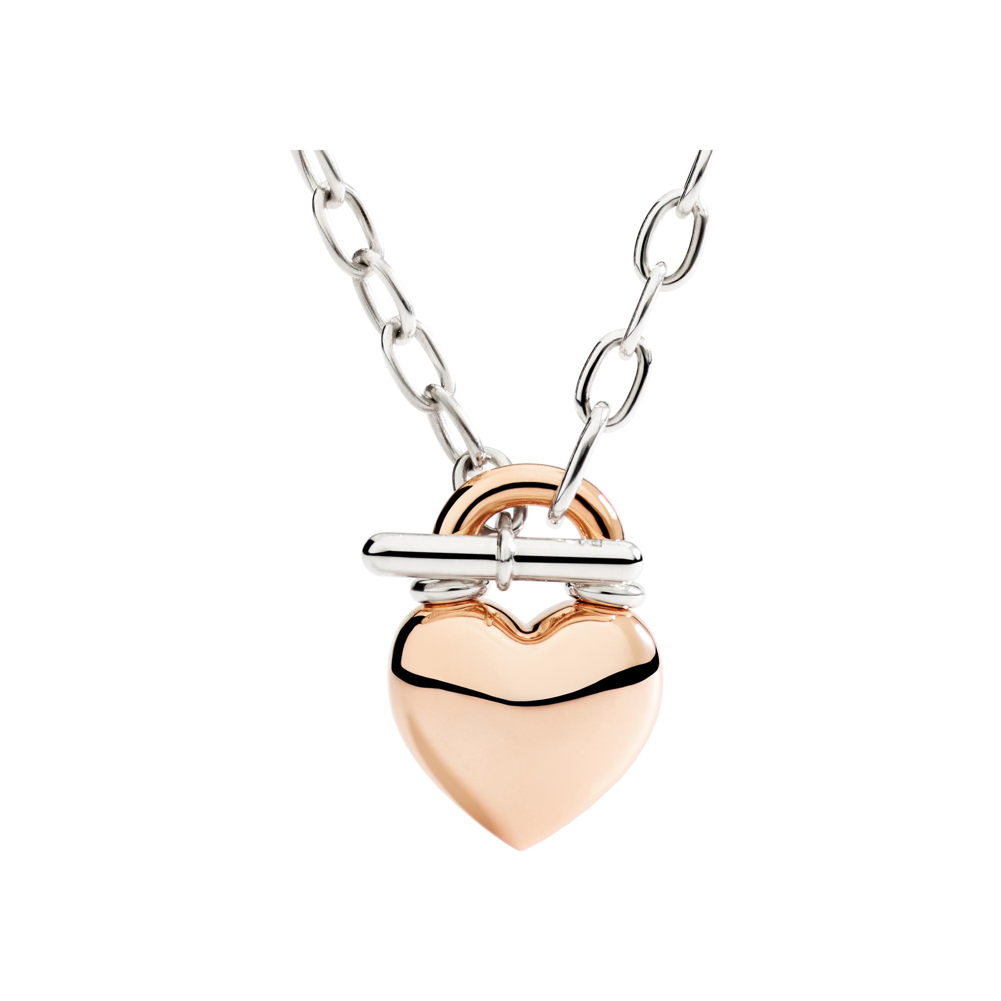 Collier DoDo Cuore en or rose 375/1000ème et argent