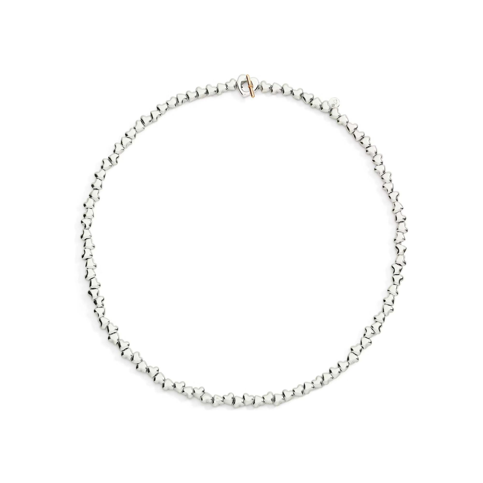 Collier Dodo Cœur en or rose et argent