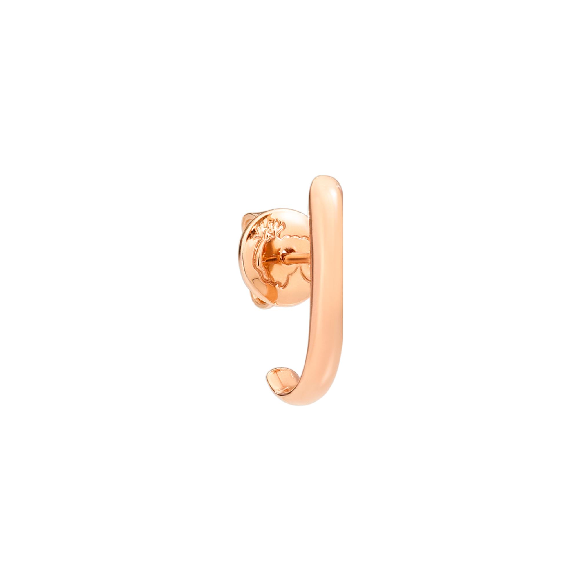Mono Boucle D'oreille DoDo Essentials En Or Rose - Or Rose 375/1000ème - Rose