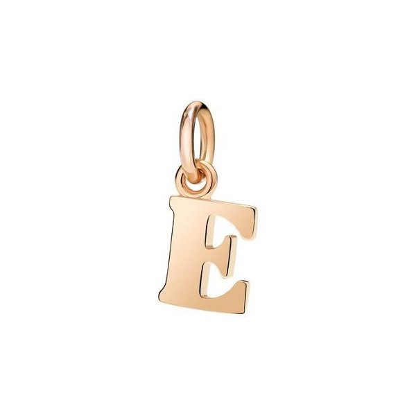 Pendentif DoDo Lettre E en Or rose