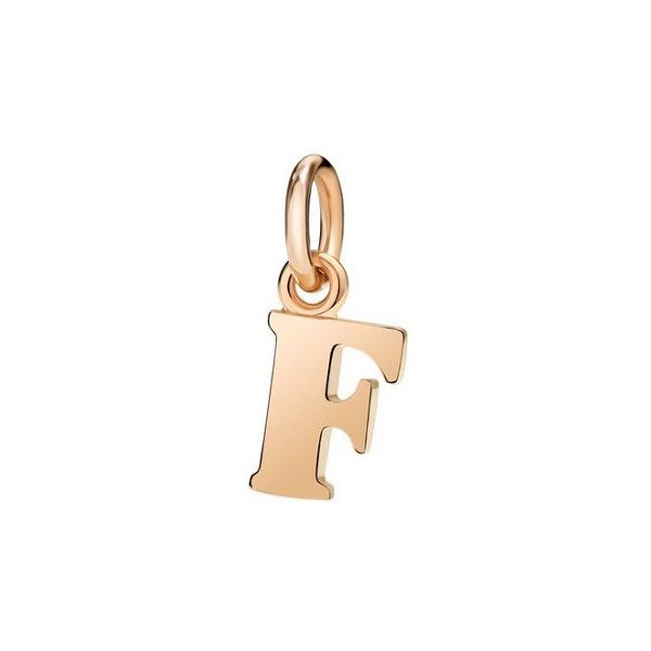 Pendentif DoDo Lettre F en Or rose