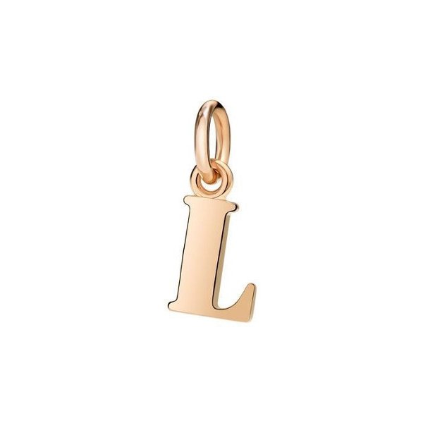 Pendentif DoDo Lettre L En Or Rose - Or Rose 375/1000ème - Rose