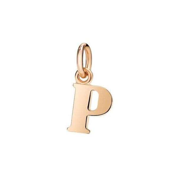 Pendentif DoDo Lettre P en Or rose