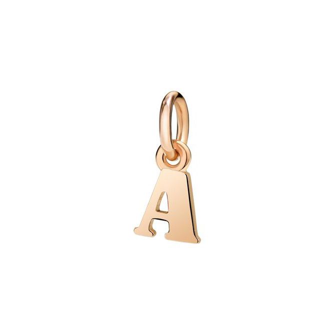Pendentif DoDo Mini Lettre A En Or Rose - Or Rose 375/1000ème - Rose