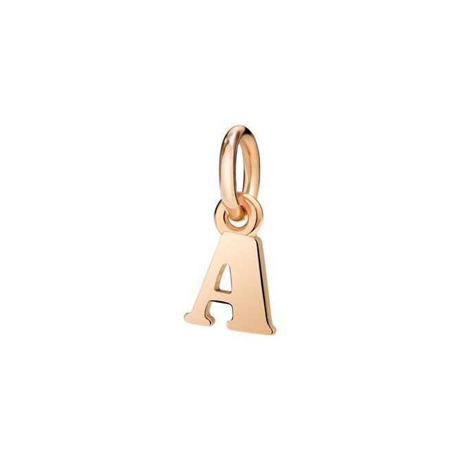 Pendentif DoDo mini Lettre A en Or rose