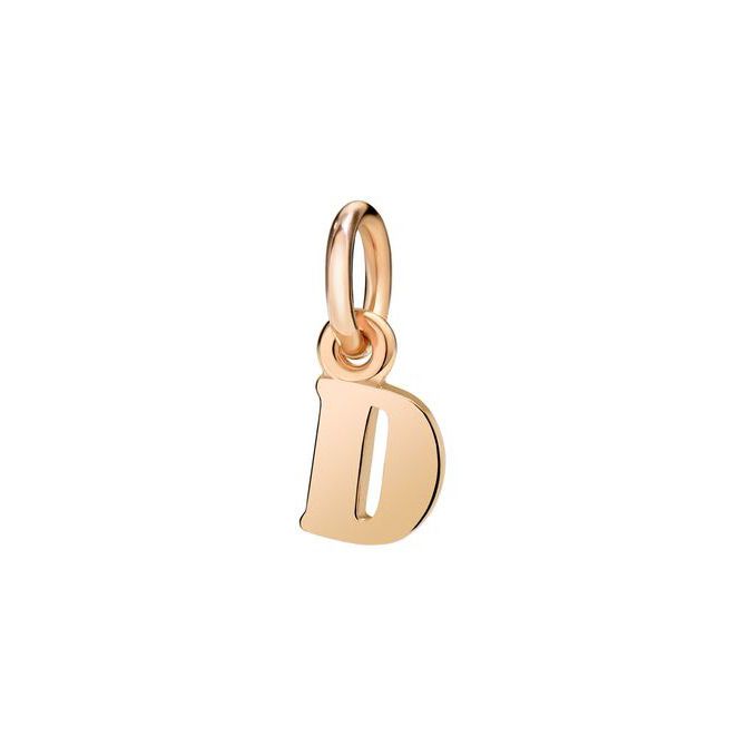 Pendentif DoDo mini Lettre D en Or rose