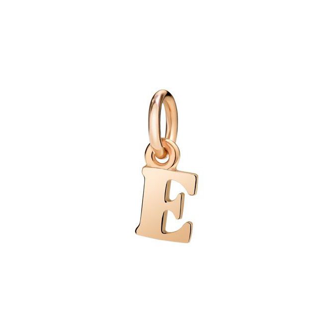 Pendentif DoDo mini Lettre E en Or rose