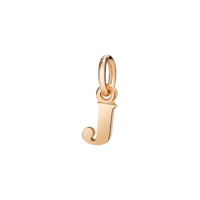 Pendentif DoDo mini Lettre J en Or rose