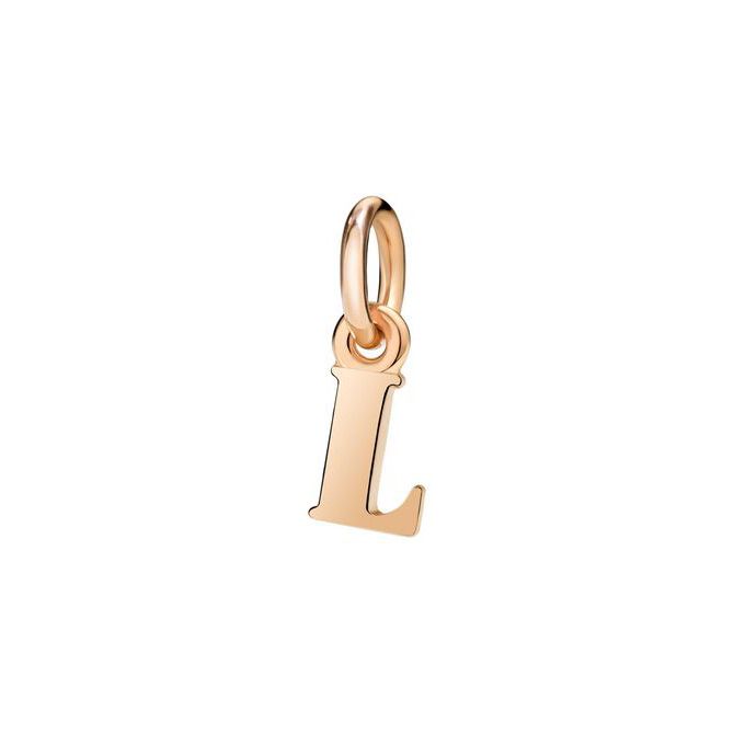 Pendentif DoDo mini Lettre L en Or rose