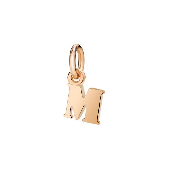 Pendentif DoDo mini Lettre M en Or rose