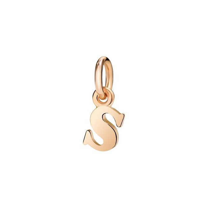 Pendentif DoDo mini Lettre S en Or rose