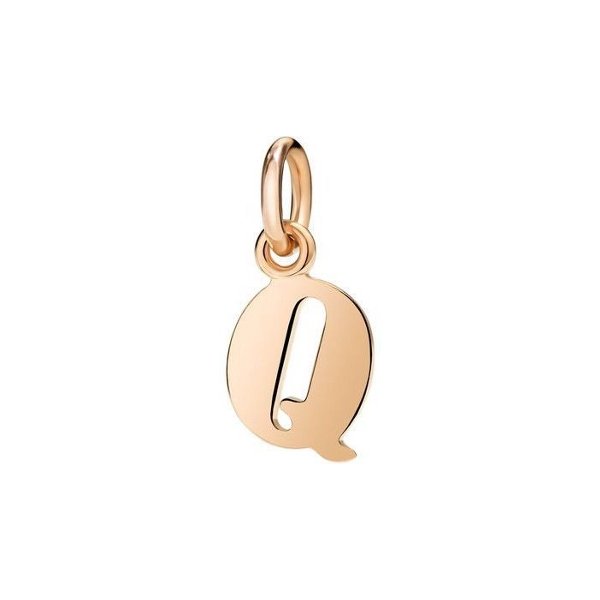 Pendentif DoDo Lettre Q en Or rose