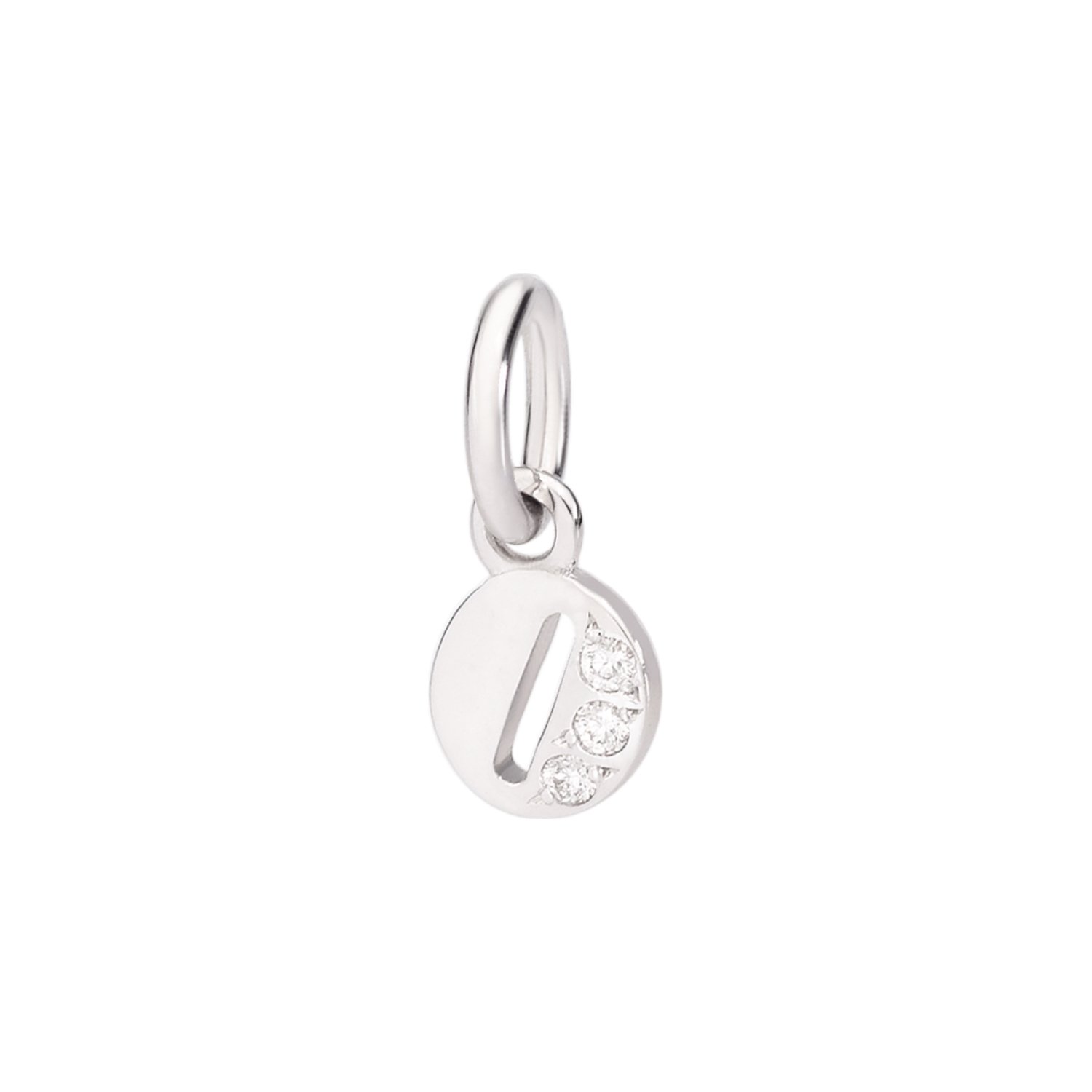 Pendentif DoDo Lettre O en or blanc et diamants