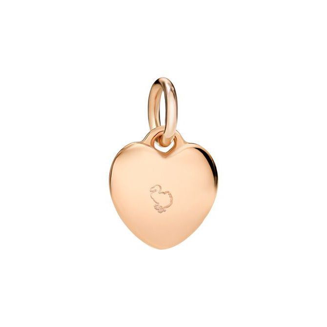 Pendentif DoDo Cuore en Or rose et Diamant brun