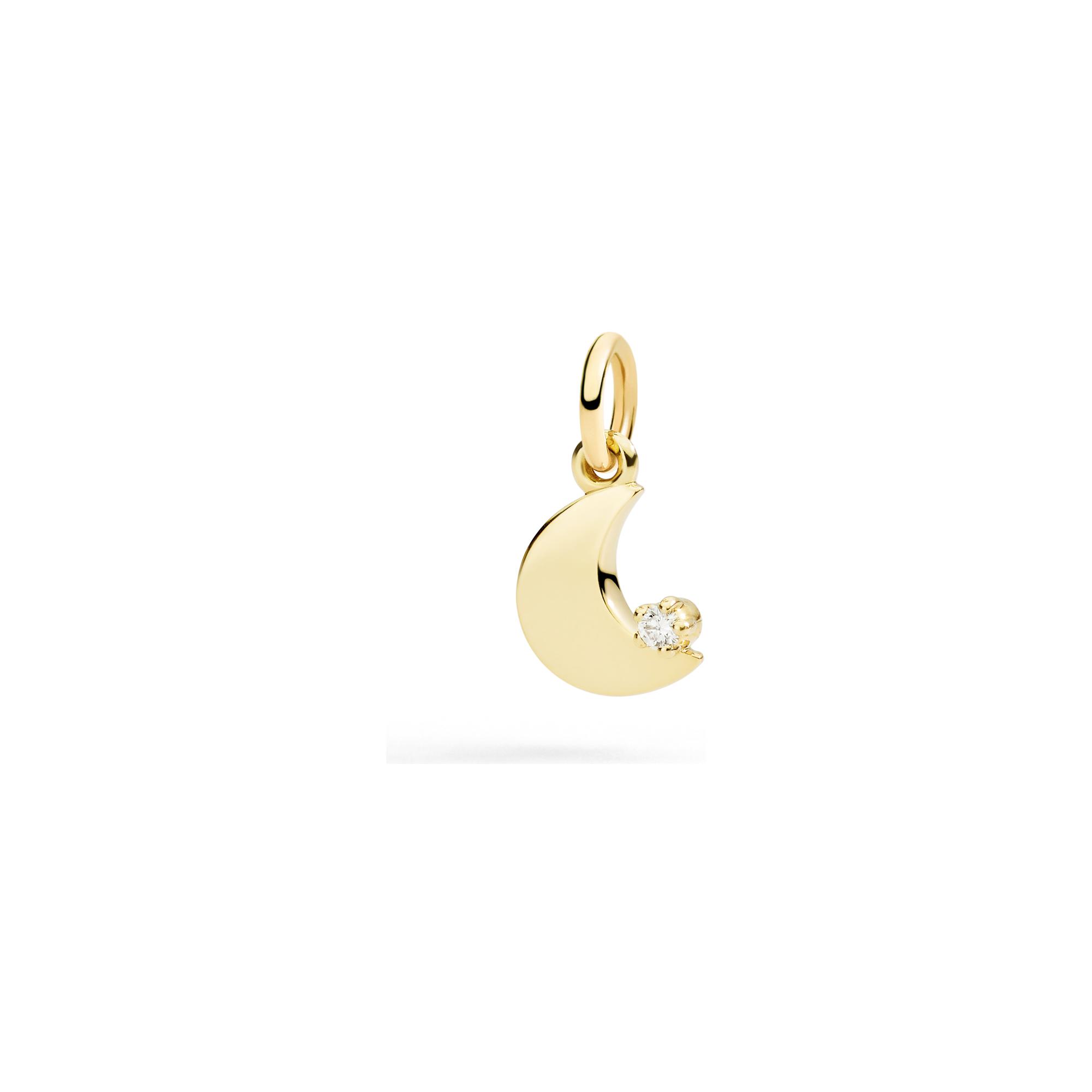 Charm Dodo Universe Lune En Or Jaune Et Diamant - Or Jaune 375/1000ème - Diamant - Jaune