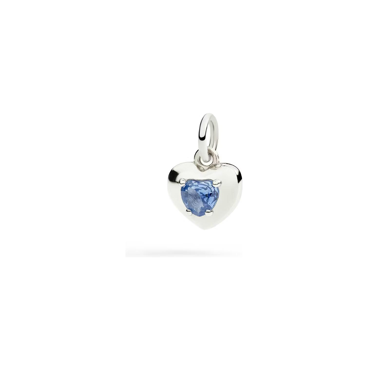 Pendentif cœur Dodo en argent et saphir synthétique