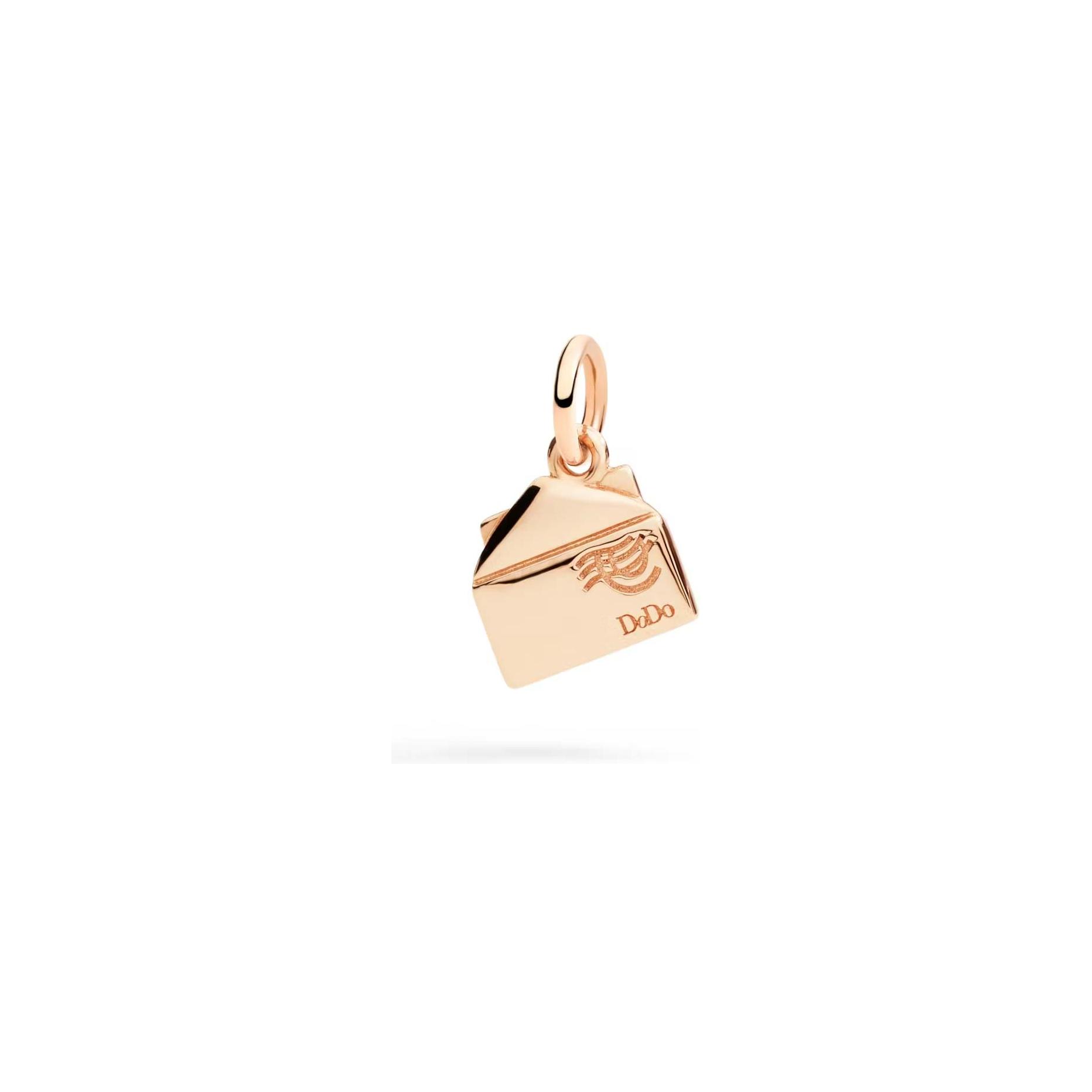 Pendentif Dodo Lettre en or rose et diamant