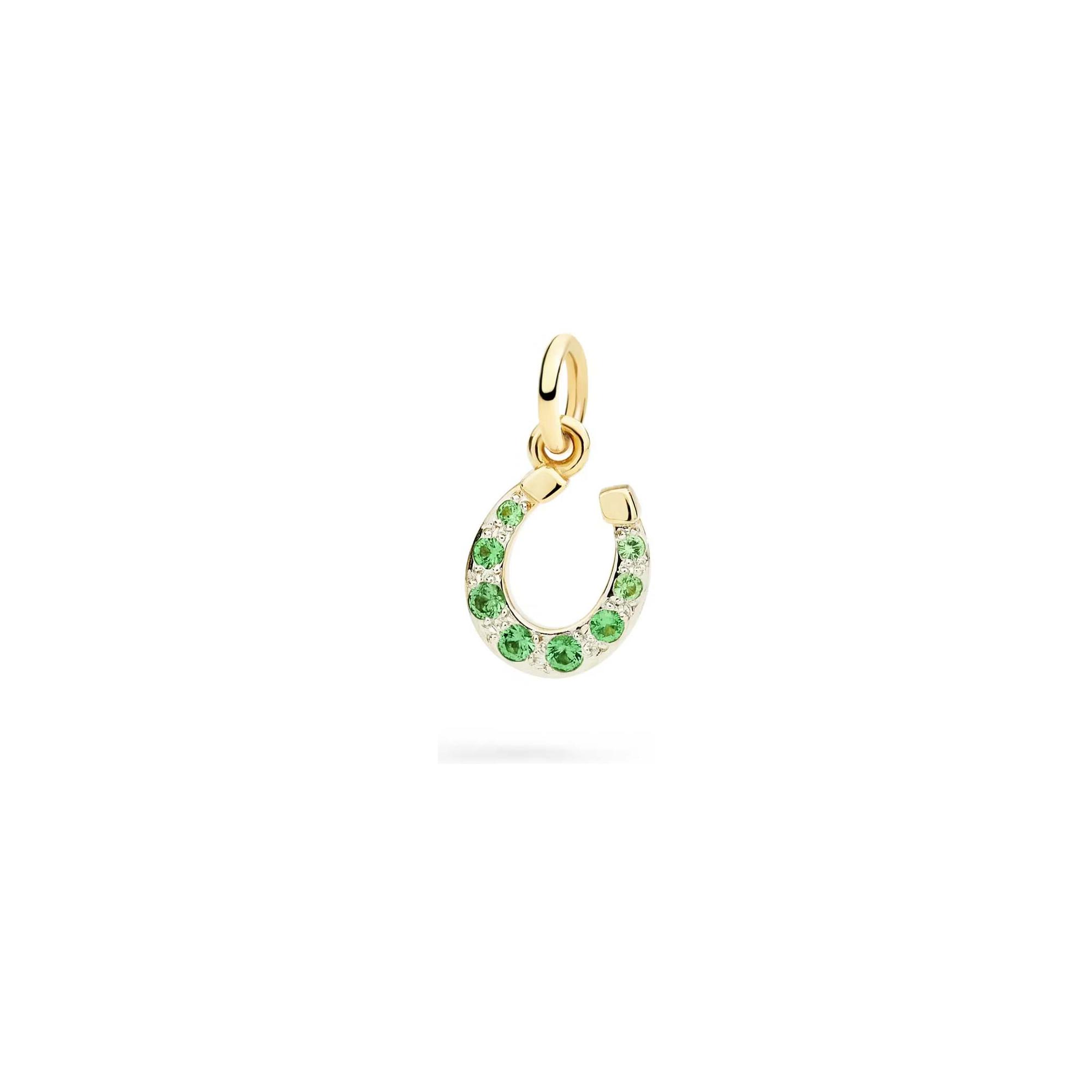 Pendentif Dodo Luck Fer à Cheval en or jaune et tsavorite