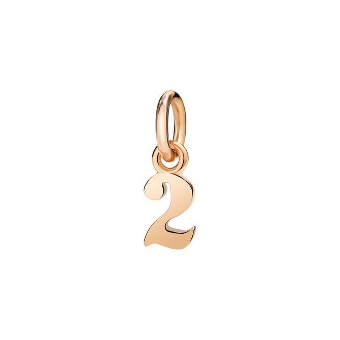 Pendentif DoDo Numéro 2 En Or Rose - Or Rose 375/1000ème - Rose