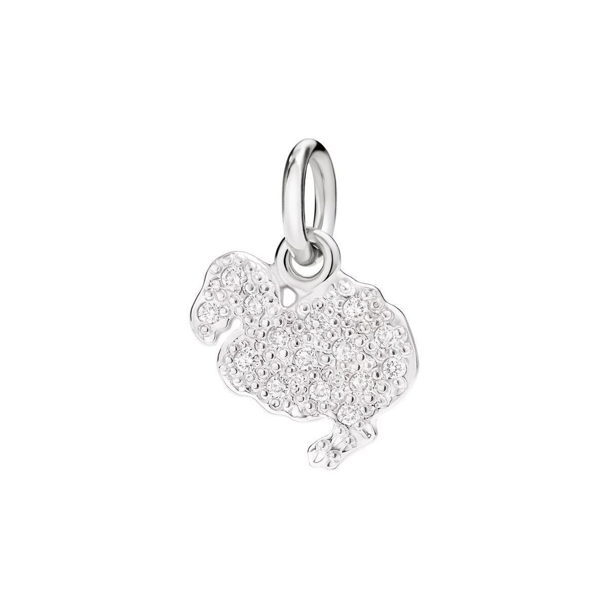 Pendentif DoDo en or blanc et diamants