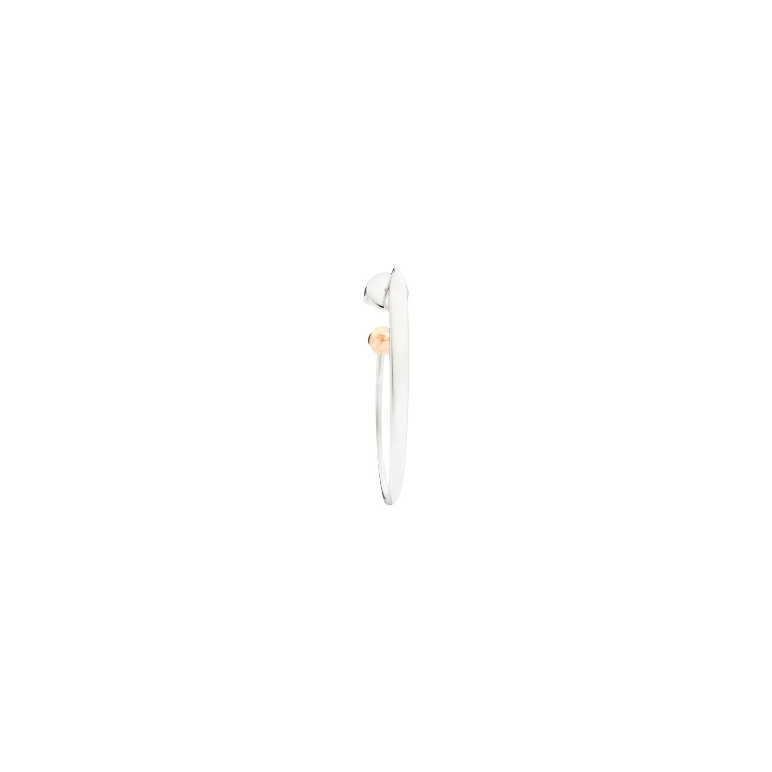 Mono boucle d'oreille DoDo Ovale en argent et or rose