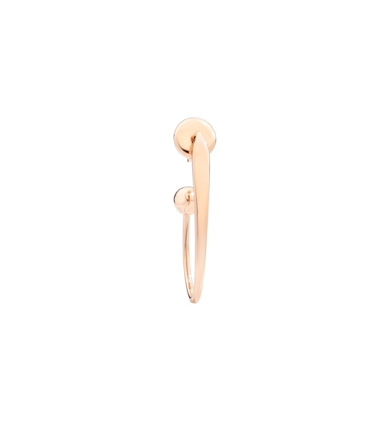 Mono Boucle d'oreille Dodo Ovale en or rose