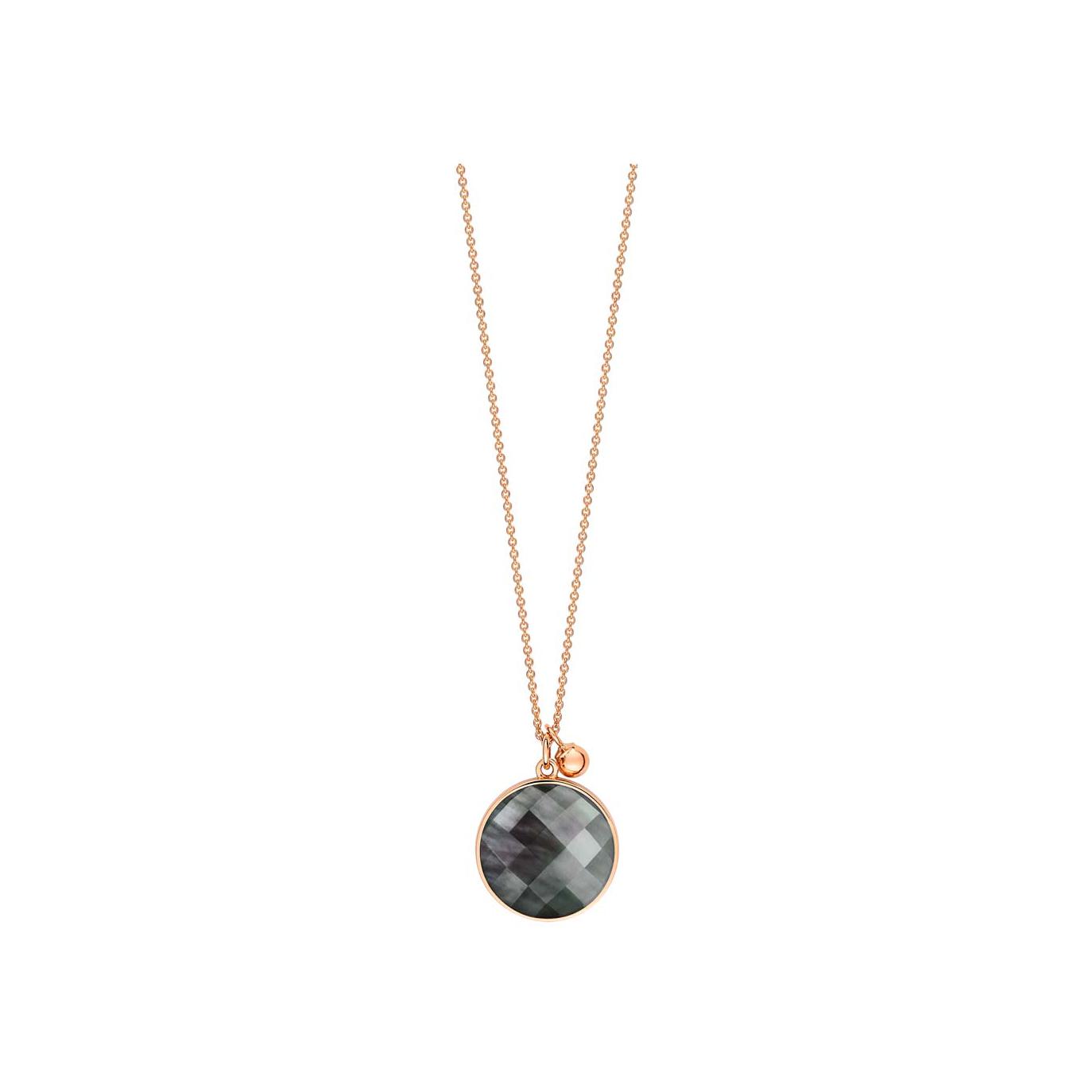 Collier Ginette NY EVER en or rose et nacre noire