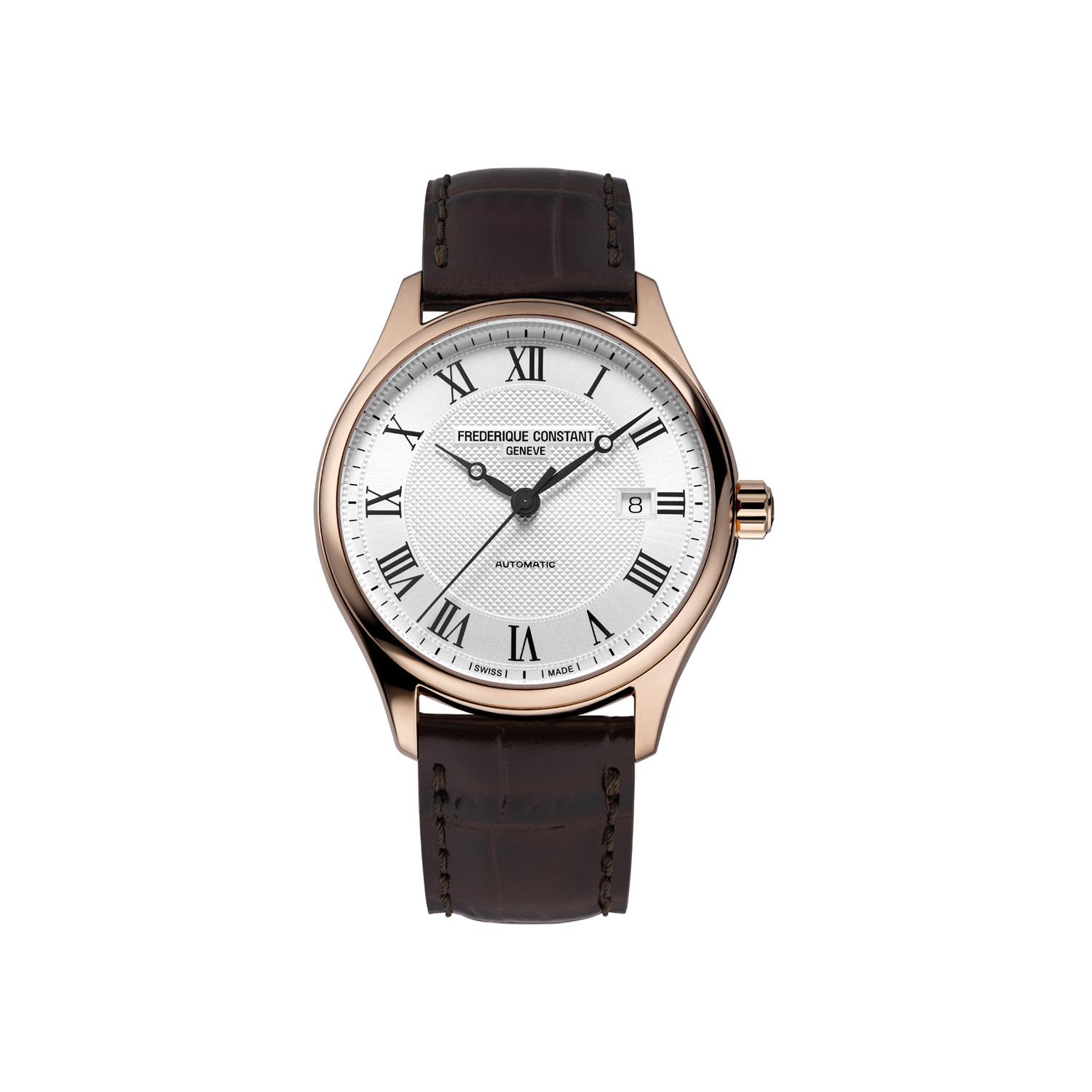 Montre Frédérique Constant Classics Index Automatic bracelet Cuir façon crocodile FC-303MC5B4