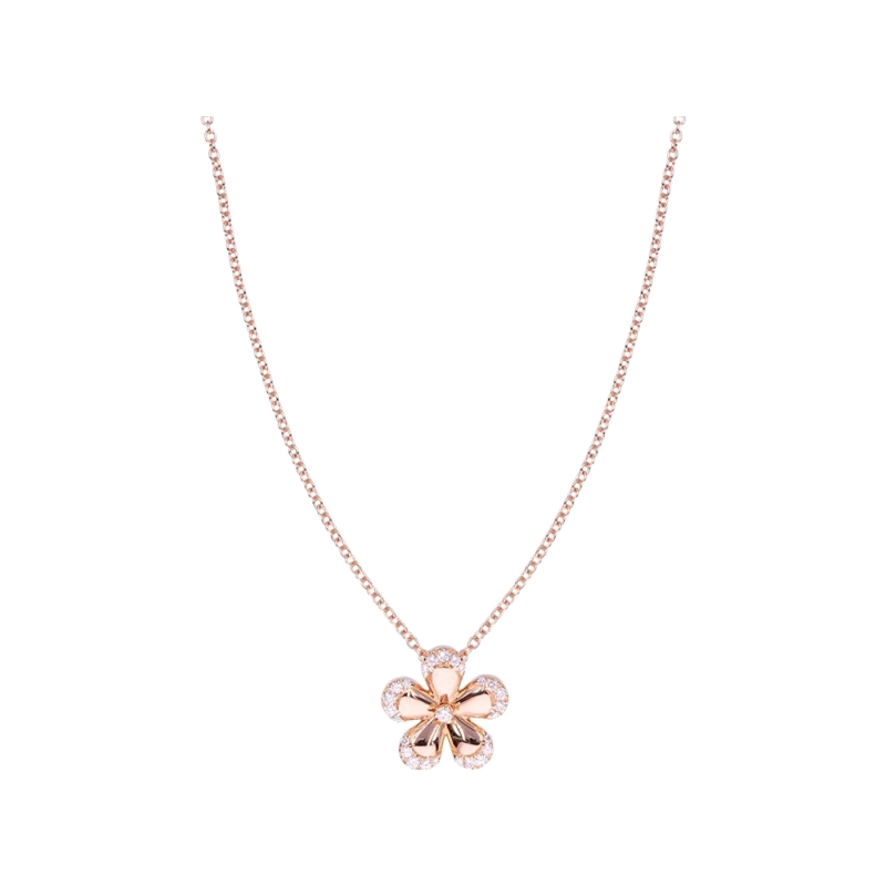 Collier Cesare Pompanon Primavera en or rose et diamants blancs