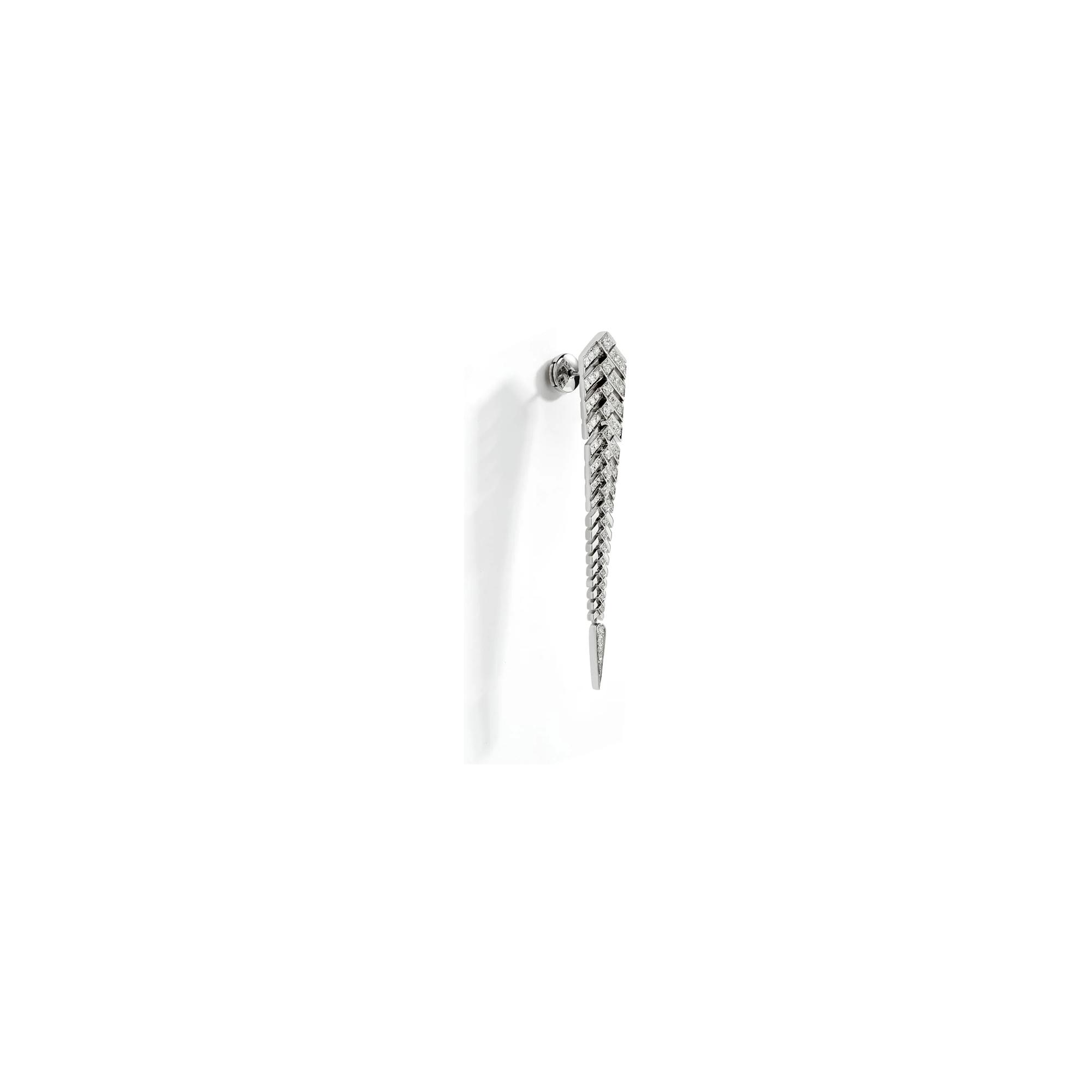 Mono boucle d'oreille STATEMENT Paris Stairway M en argent et diamants