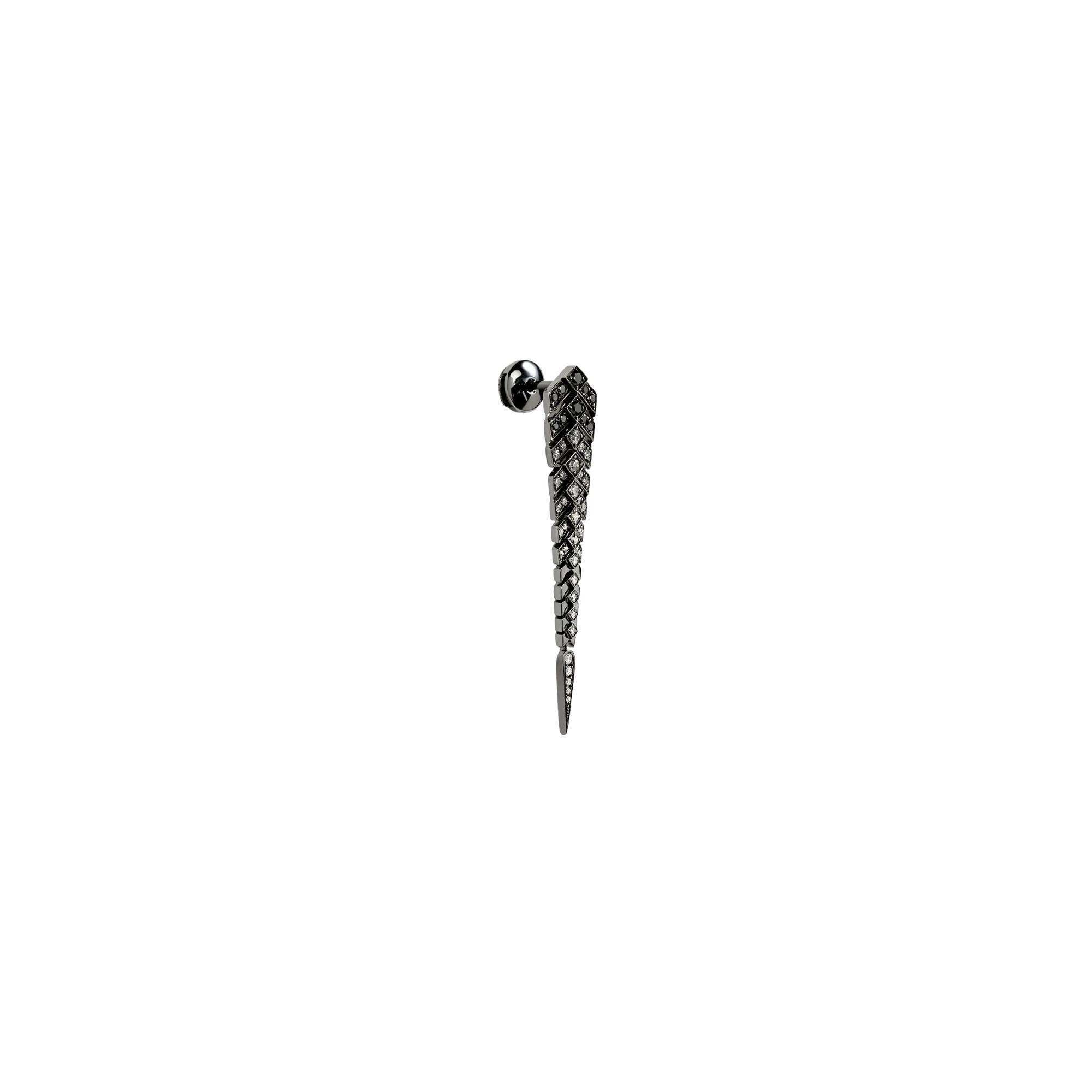 Boucle d'oreille STATEMENT Paris Stairway en argent rhodié et diamants