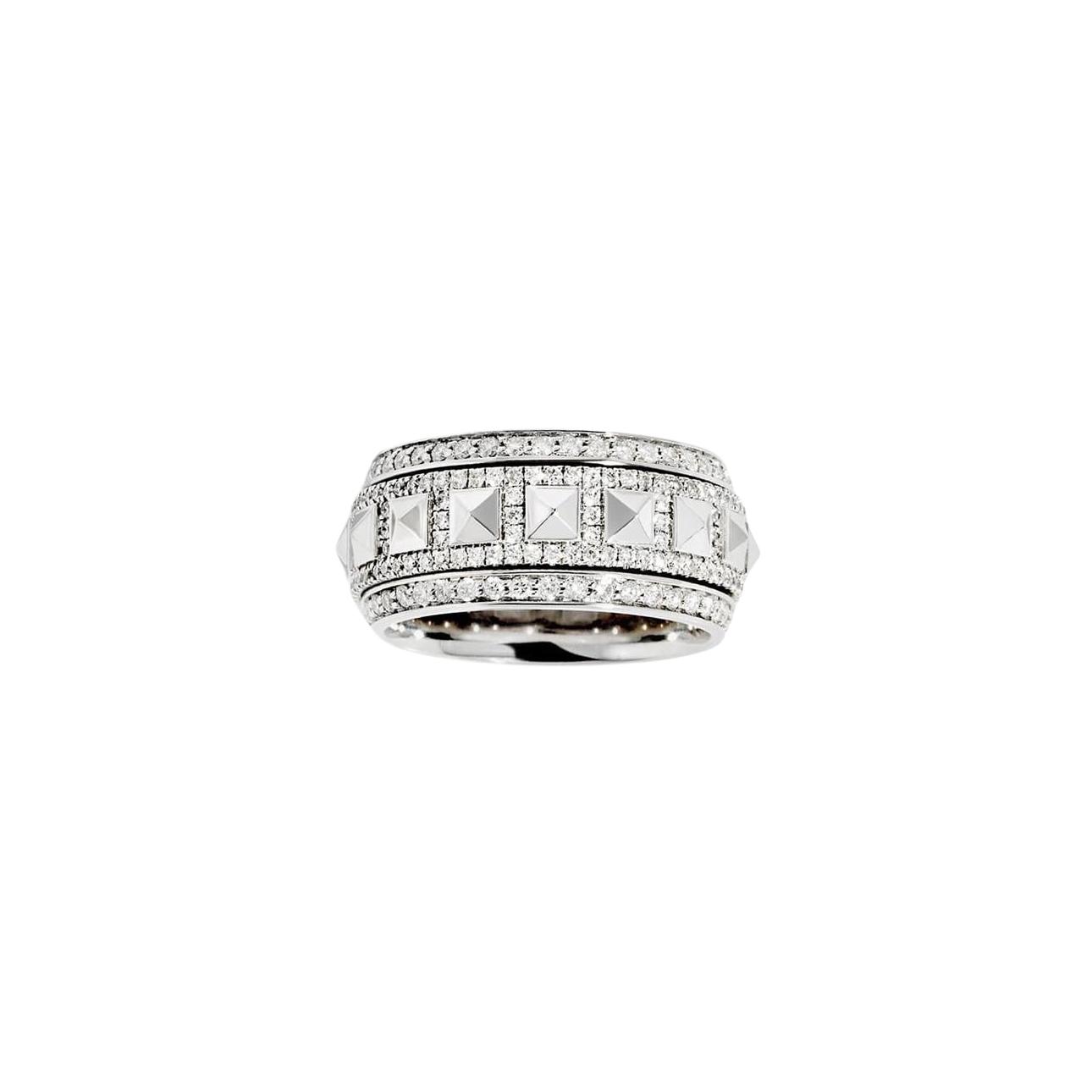 Bague Statement Rockaway Spinner en argent et diamants